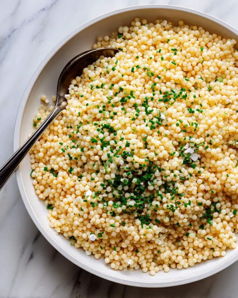 20-Minute Israeli Couscous with Lemon & Feta Recipe