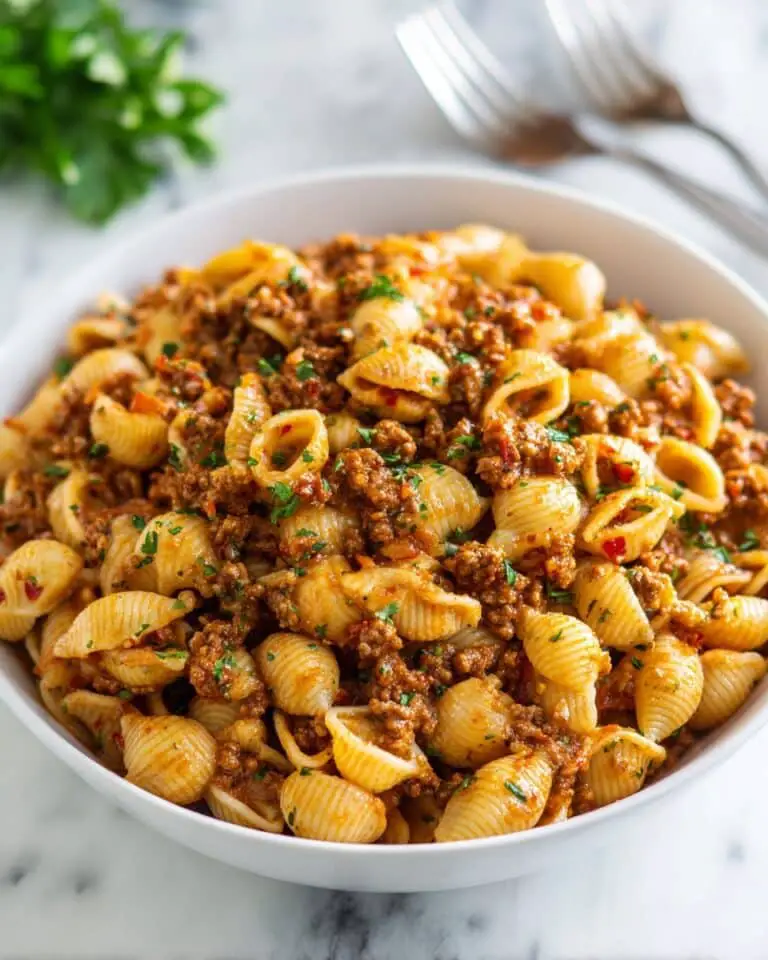 Creamy Beef and Shells Recipe