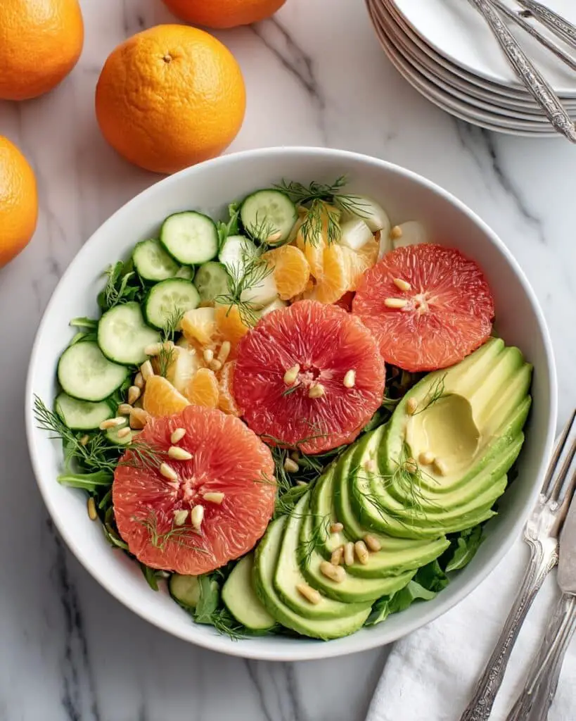 Easy Avocado Citrus Arugula Salad Recipe