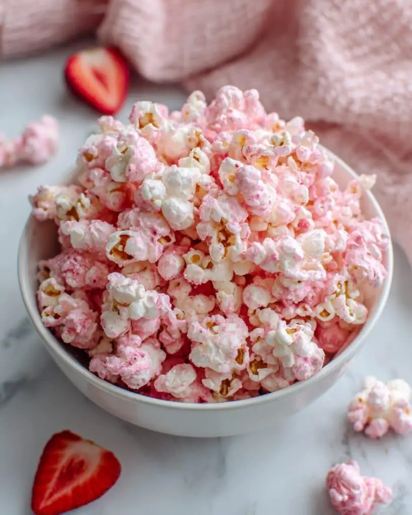 Strawberries & Cream Pink Popcorn Recipe