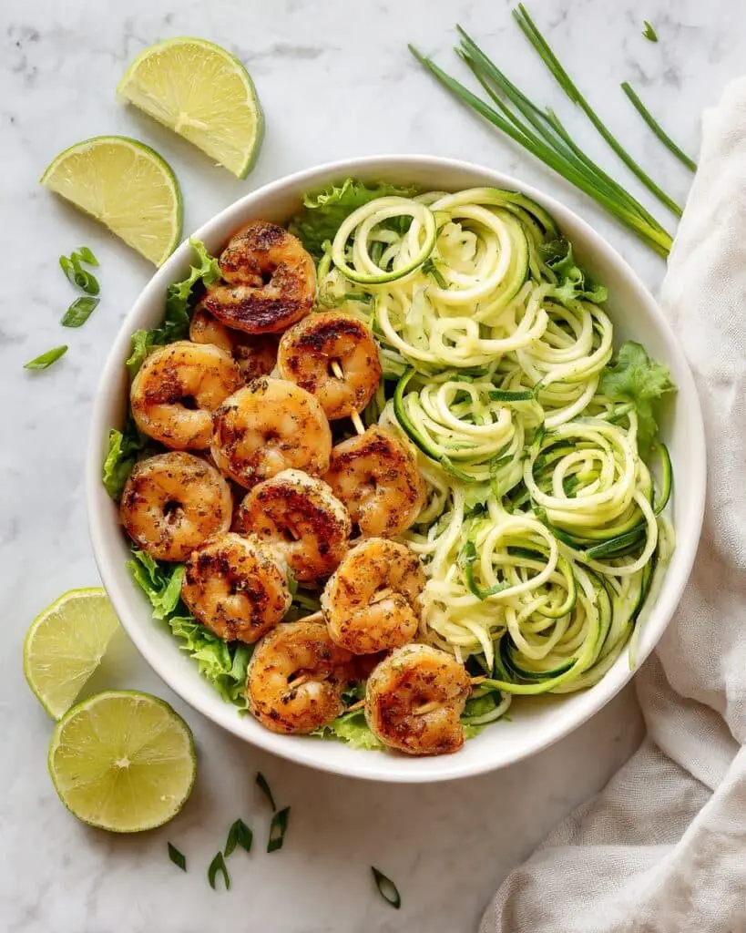 Grilled Chili Lime Shrimp Zoodles Recipe