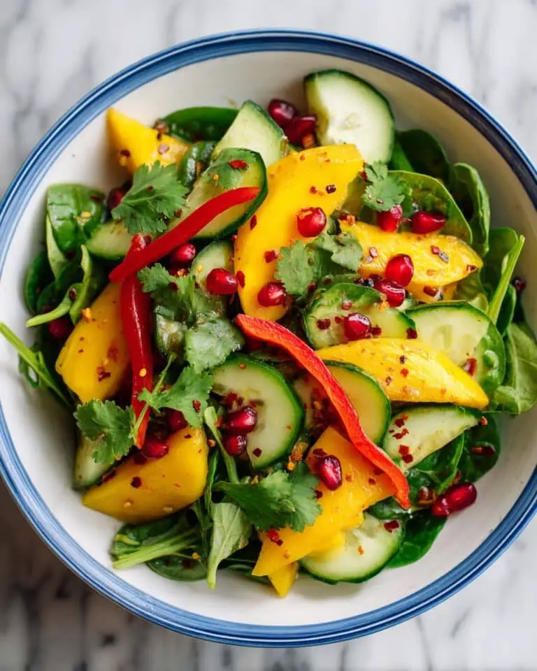Mediterranean-Style Mango Salad with Spinach Recipe
