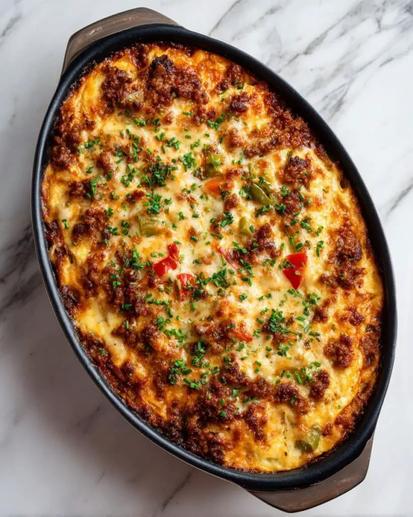 Philly Cheesesteak Casserole (The Very Best) Recipe