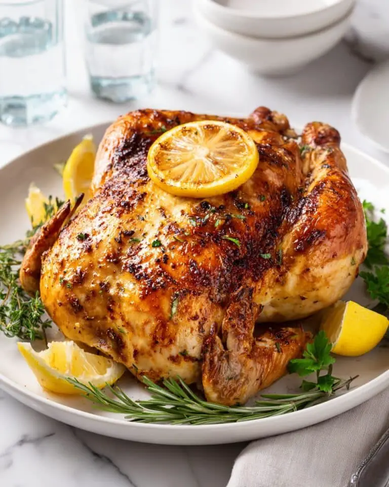 Oven Roasted Whole Chicken with Aromatic Vegetables Recipe