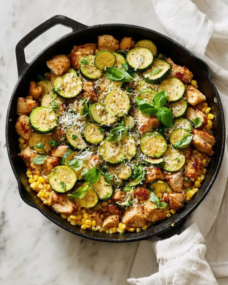 Easy Zucchini and Chicken Bake with Corn and Parmesan Recipe