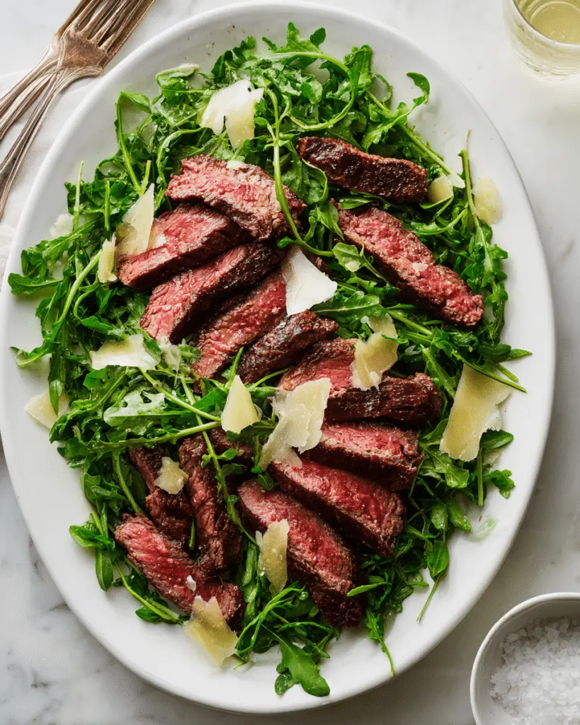 Tagliata di Manzo: Italian Steak with Arugula and Parmesan Recipe