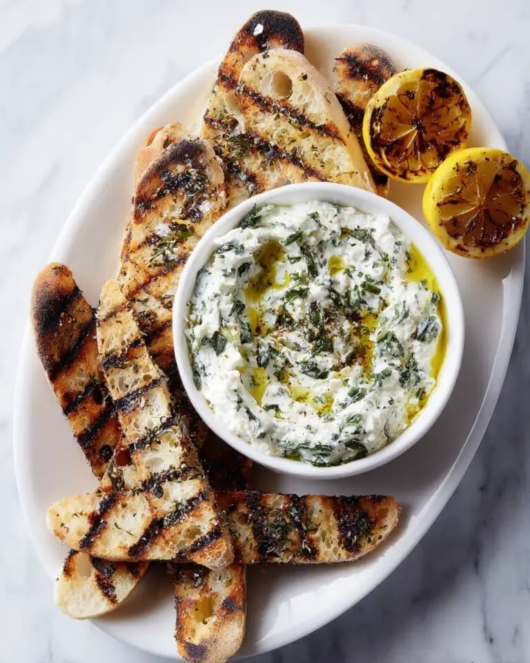 Lemon Herb Ricotta with Grilled Sourdough Bread Recipe