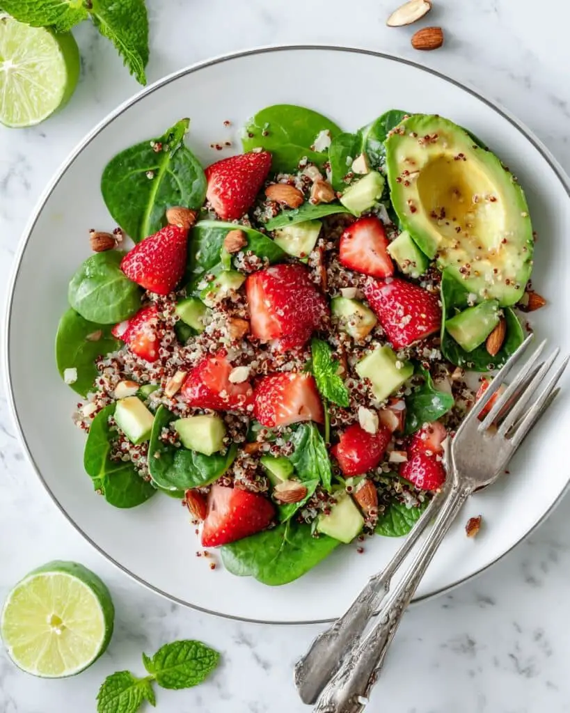 Strawberry Spinach Salad with Toasted Quinoa Recipe