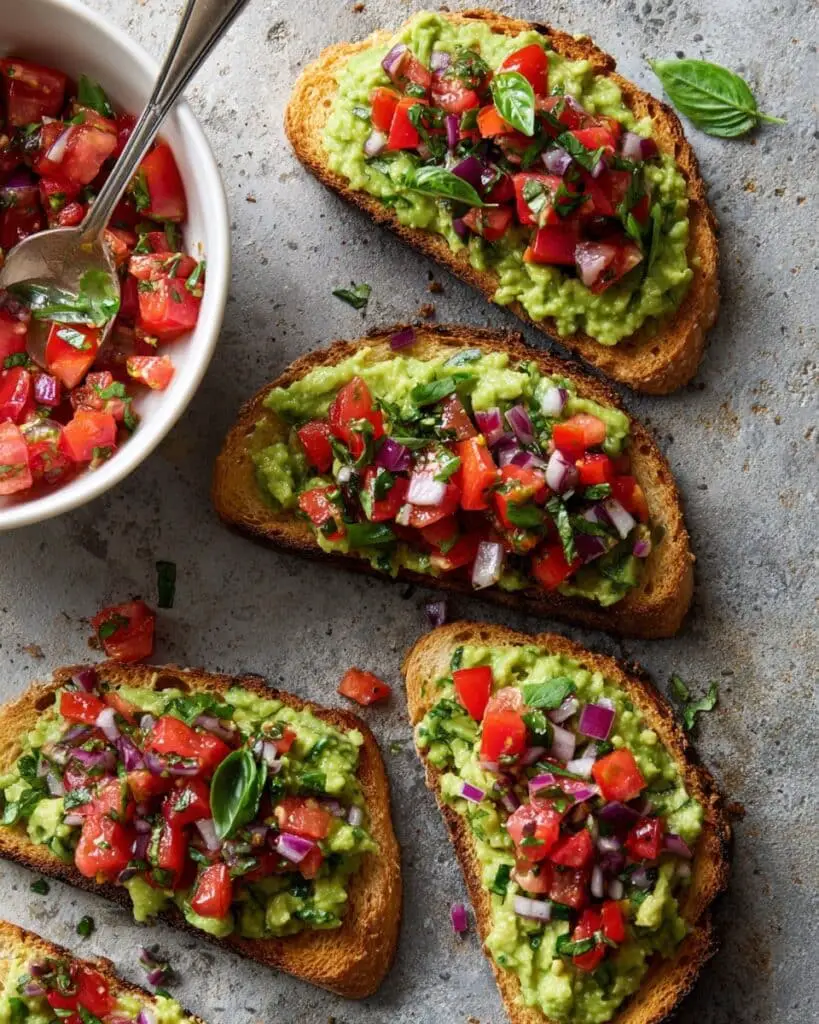 Bruschetta with Chunky Guacamole Recipe