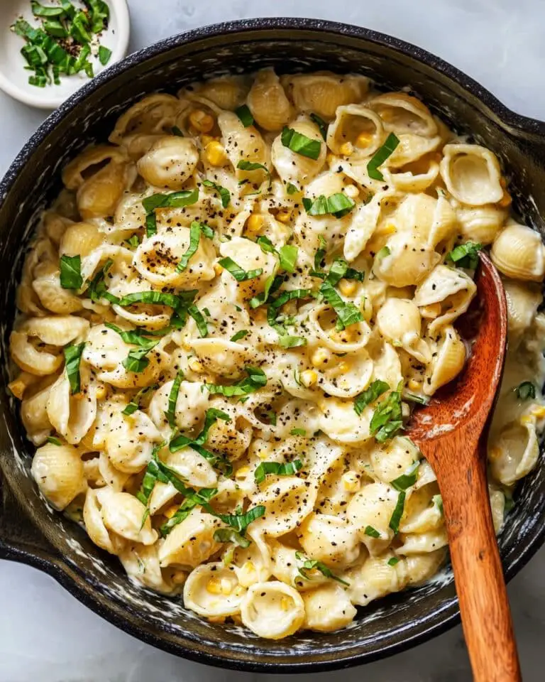 One Pot Lemon Basil, Corn, and Ricotta Pasta Recipe