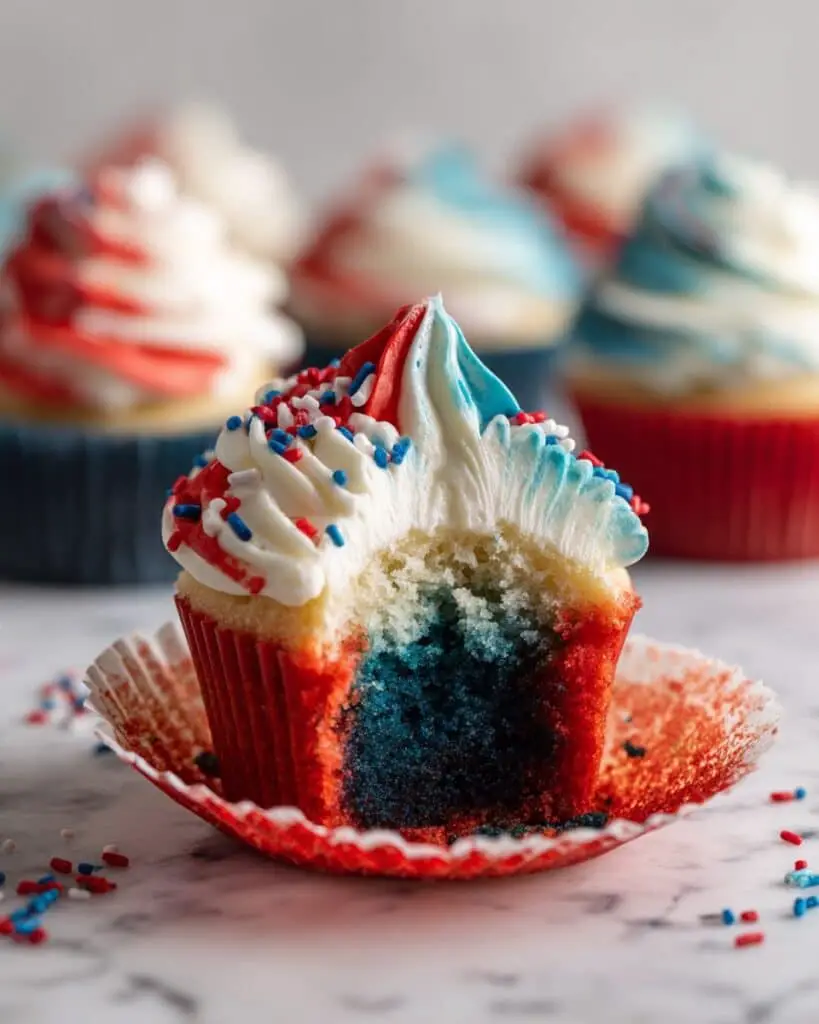 Red White and Blue Cupcakes Recipe