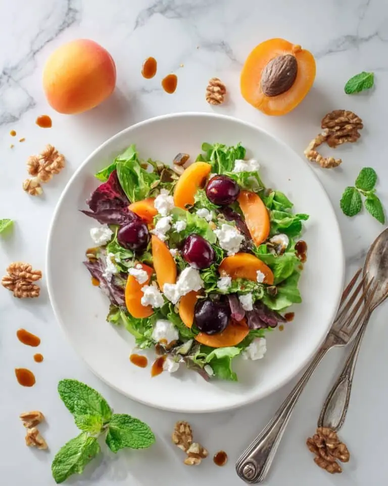 Stone Fruit Salad with Quinoa, Vegan Feta and Nut Brittle Recipe