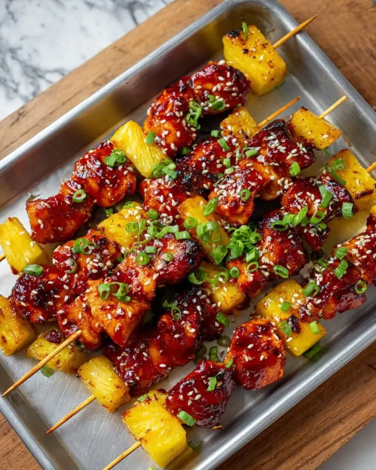 Easy Hawaiian Chicken Kabobs Recipe