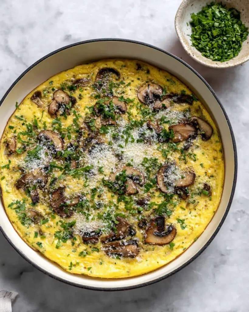 Mushroom Kale Frittata with Parmesan Recipe