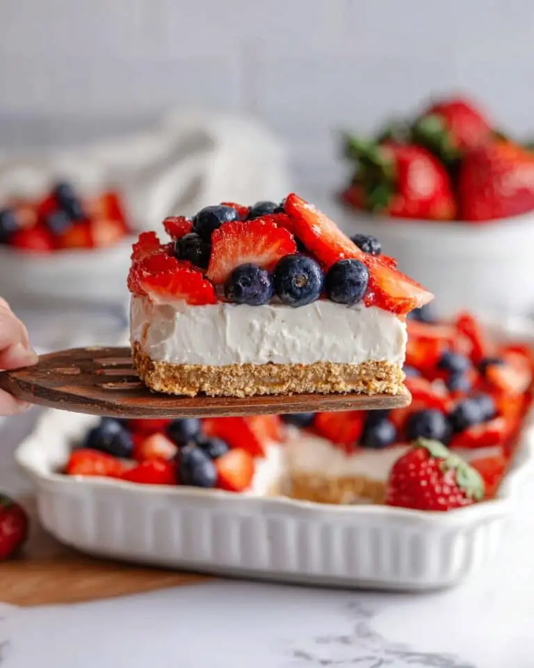 Red, White and Blue Pretzel Salad Recipe