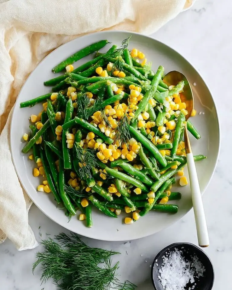 Green Beans and Corn Salad with Fresh Dill and Mint Recipe