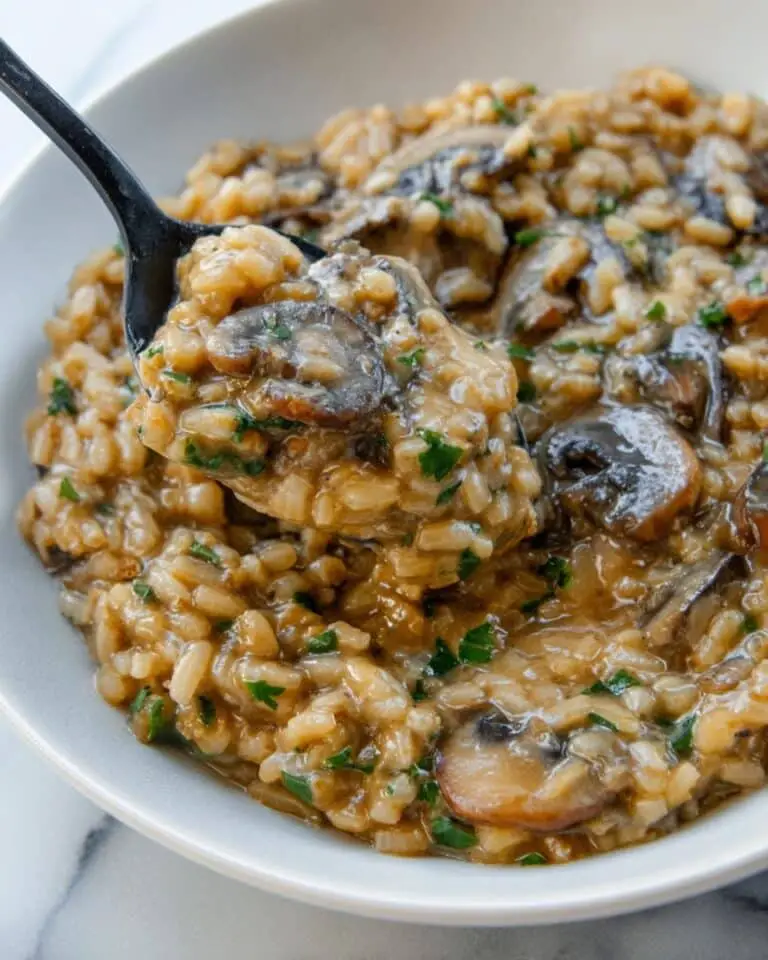 Slow Cooker Mushroom Farro Recipe