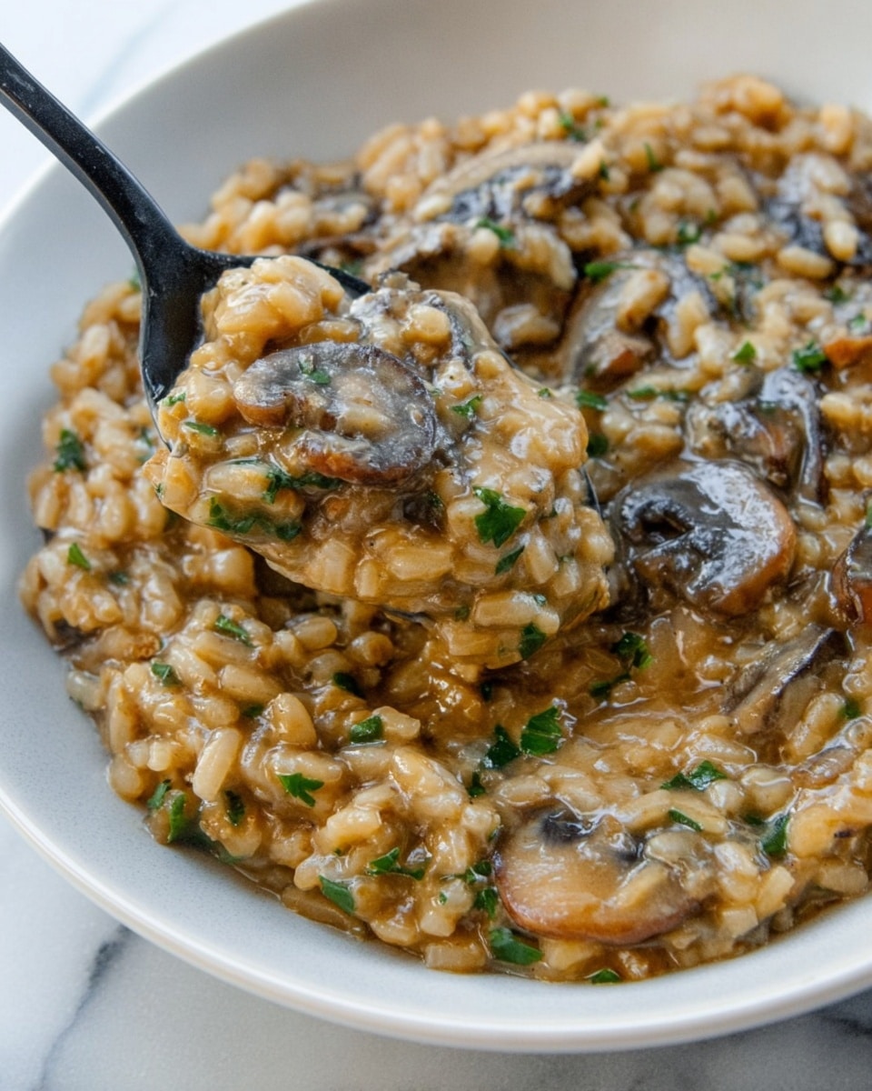 Slow Cooker Mushroom Farro Recipe