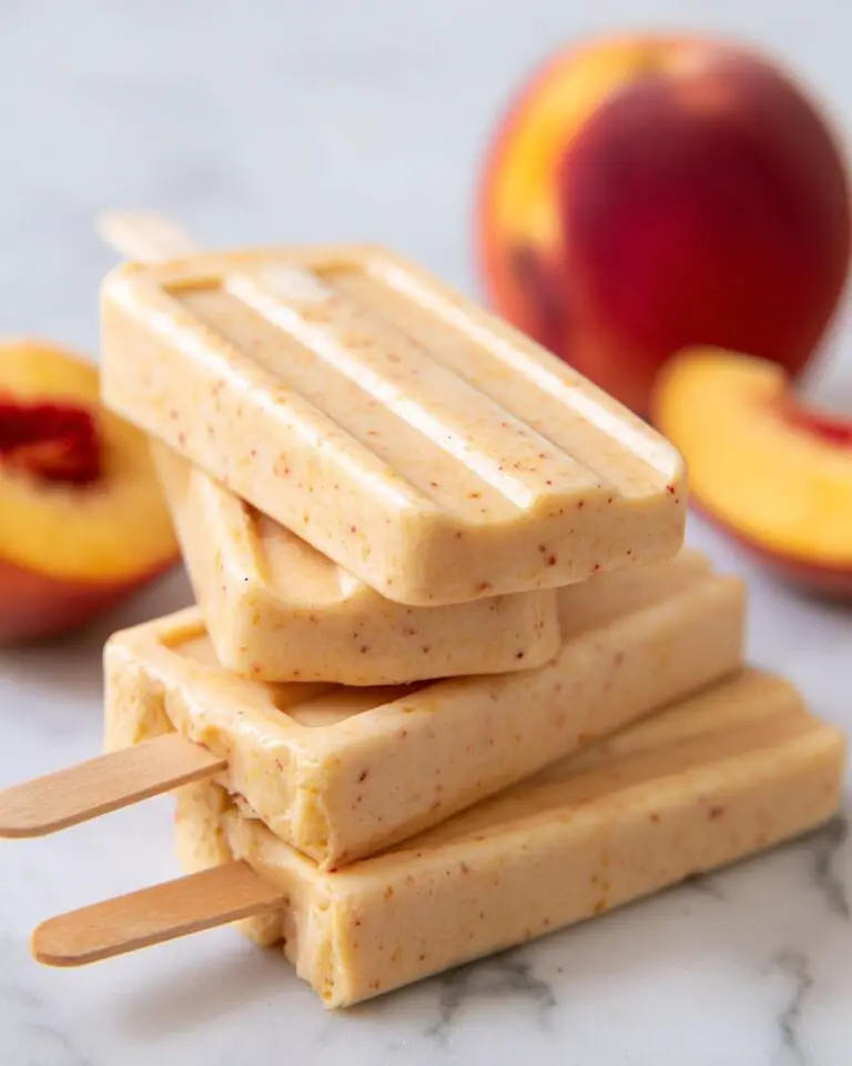 Creamy Peach Coconut Milk Popsicles Recipe