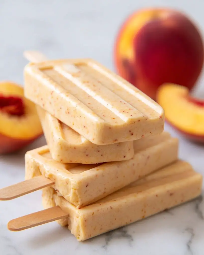 Creamy Peach Coconut Milk Popsicles Recipe