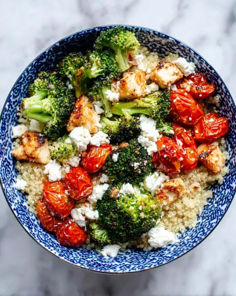 Mediterranean Chicken Quinoa Bowl with Broccoli and Tomato Recipe