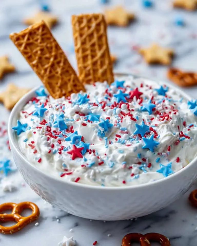 Red, White and Blue Funfetti Dip Recipe