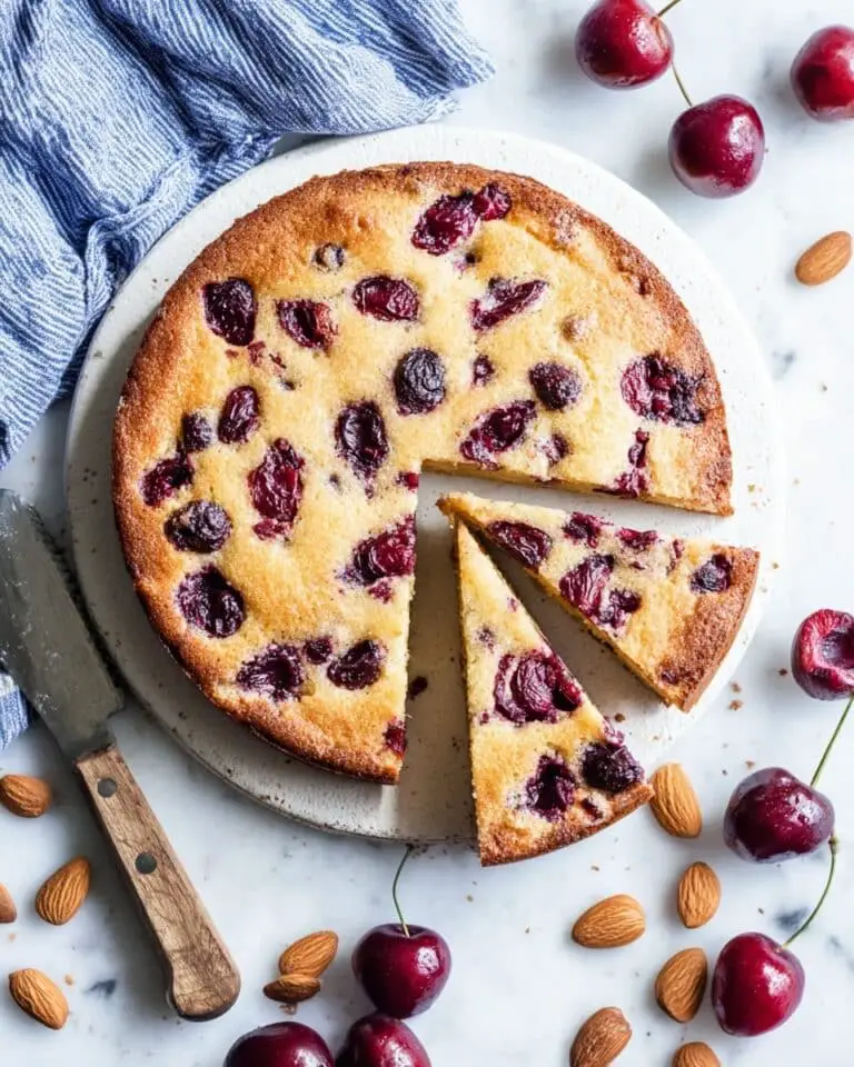 Sweet Cherry Almond Cake Recipe