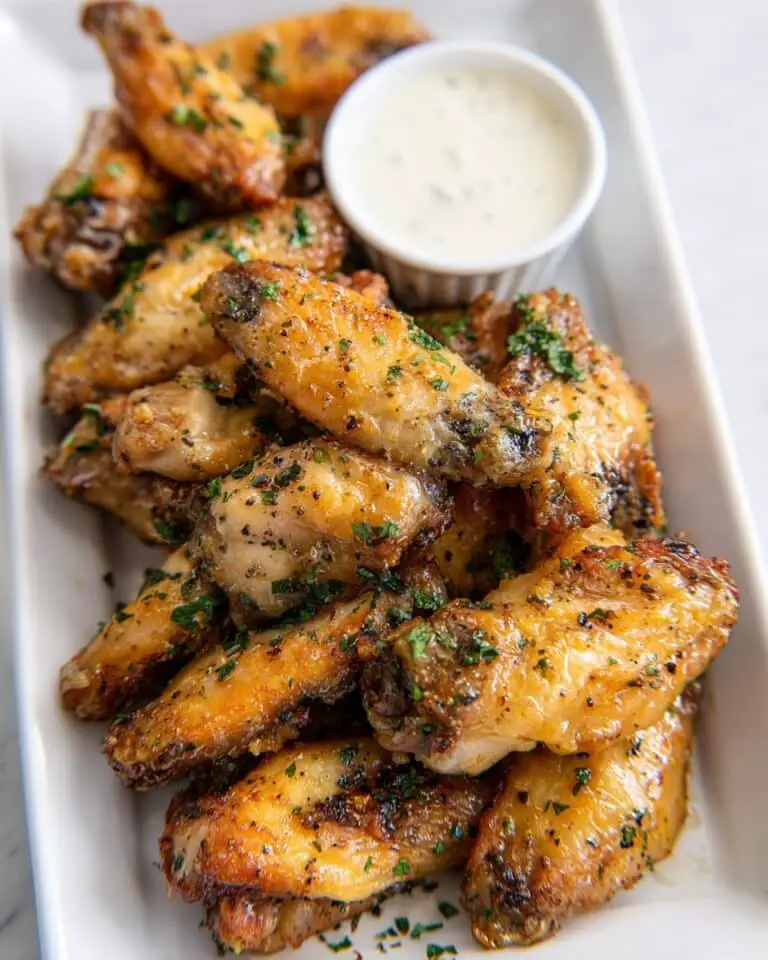 Garlic Parmesan Baked Chicken Wings Recipe