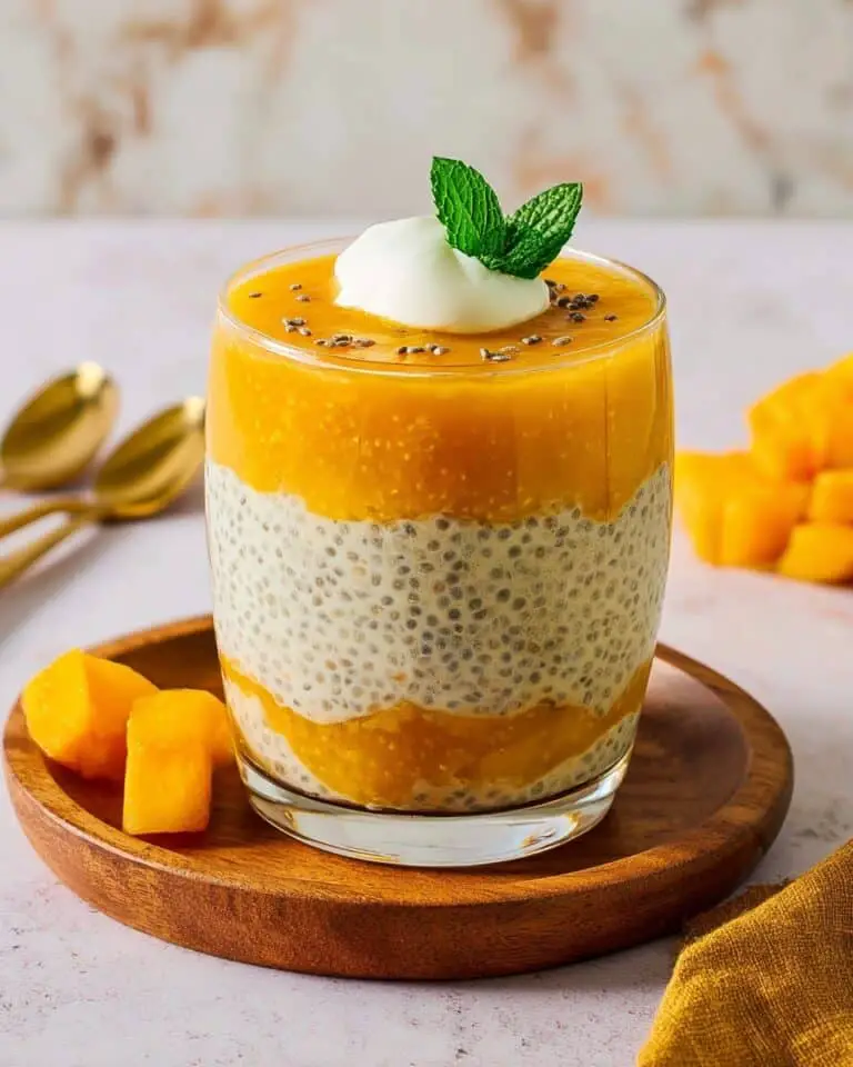 Peaches and Cream Chia Pudding with Greek Yogurt Recipe