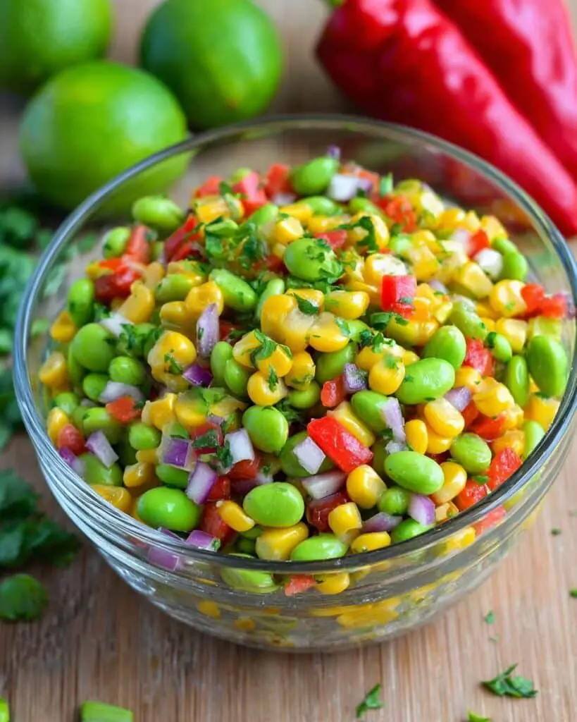 Edamame Salad with Cilantro Lime Dressing Recipe
