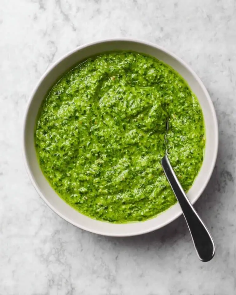 Vibrant Garlic Scape & Basil Pesto Recipe