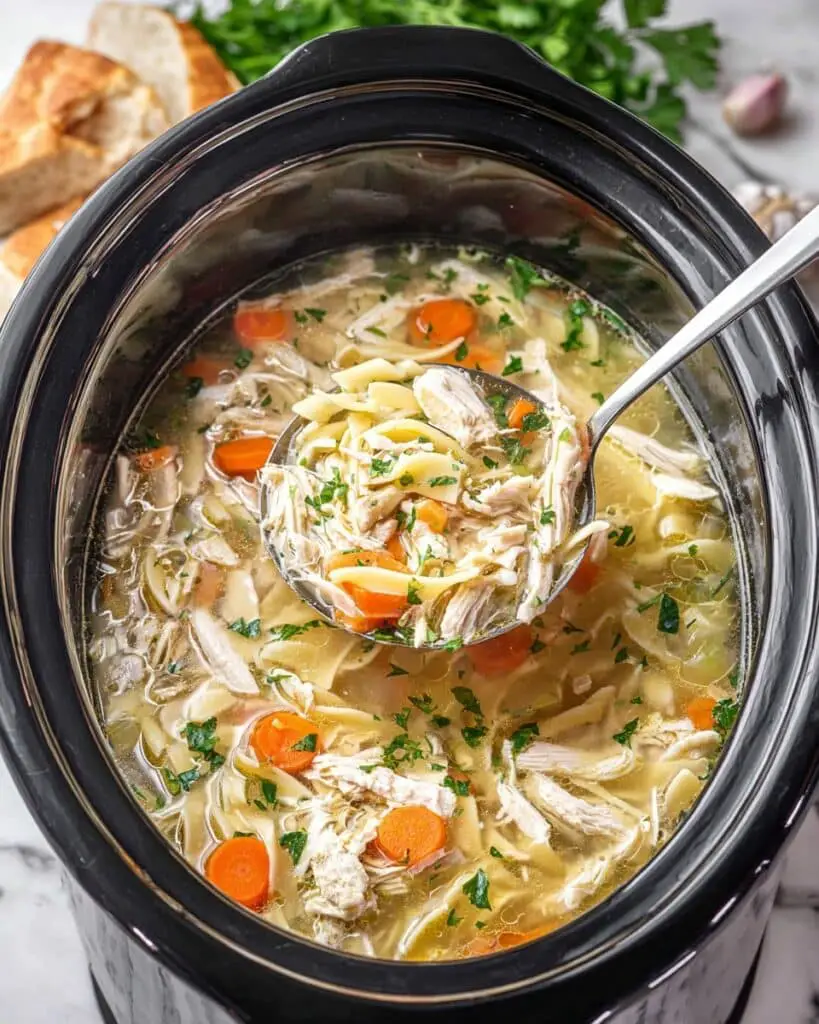 Slow Cooker Chicken Noodle Soup Recipe