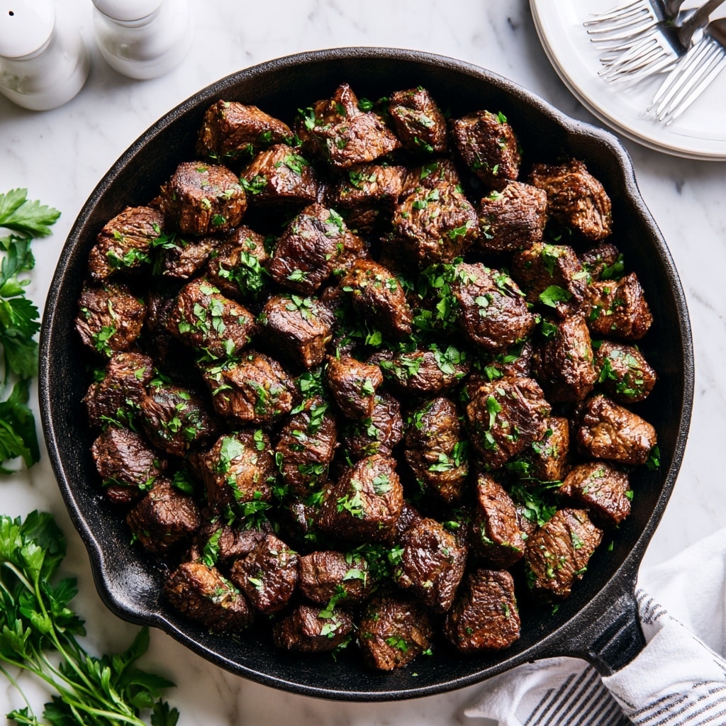 Homemade Garlic Butter Steak Bites Recipe
