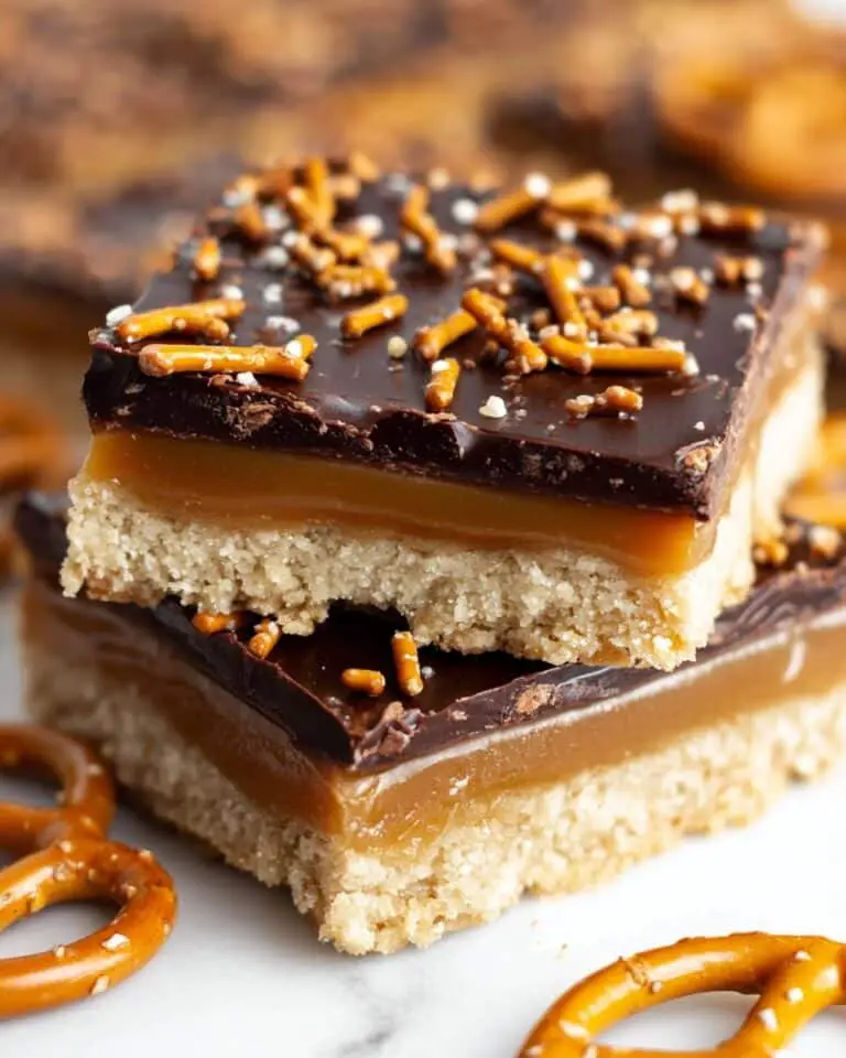 Chocolate Salted Caramel Pretzel Bars Recipe
