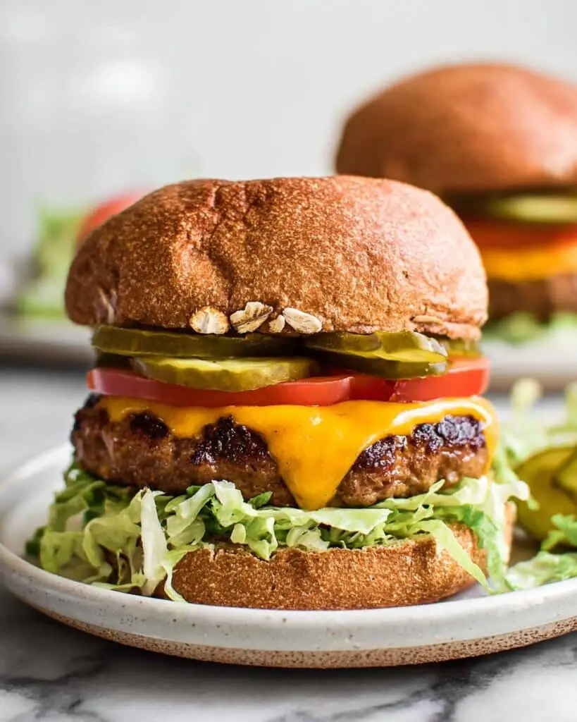 Turkey Burgers with Avocado and Toppings Recipe
