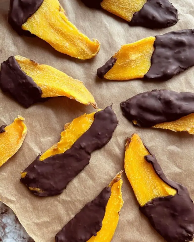 Chocolate Dipped Mango Slices Recipe