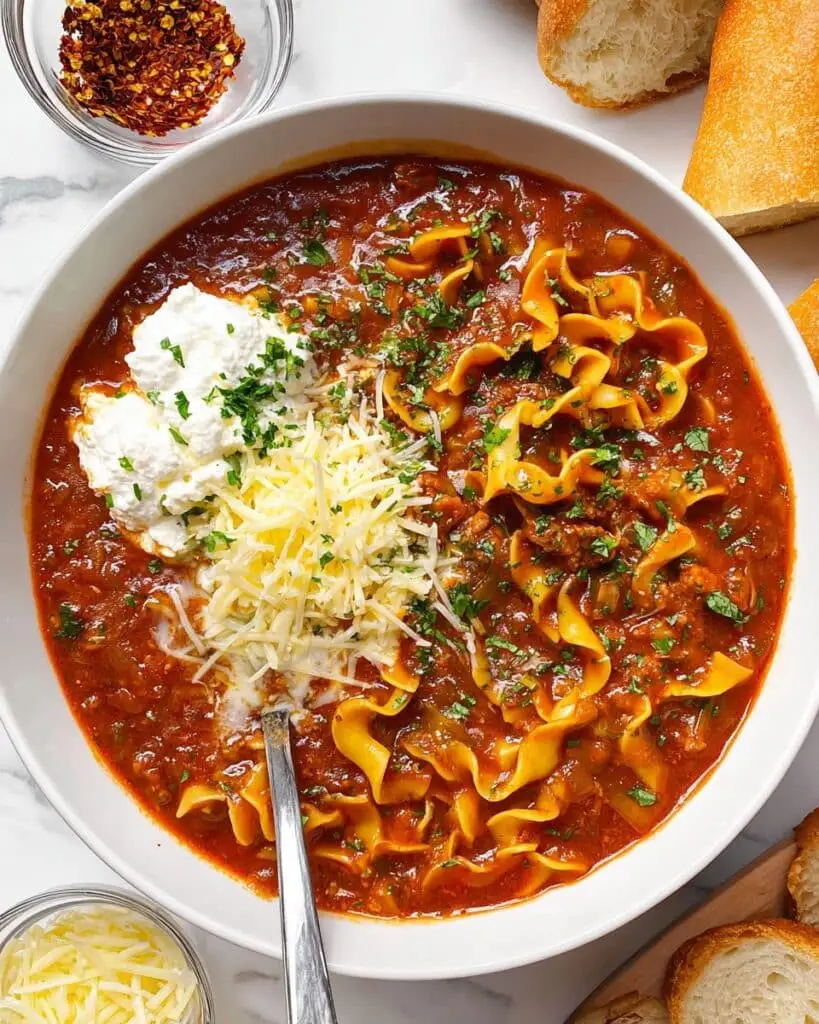 Vegetarian Lasagna Soup Recipe
