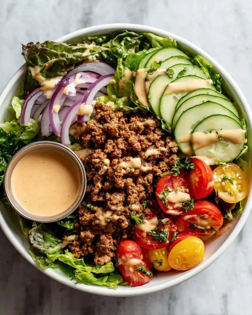Healthy Burger Bowls with Special Sauce Recipe