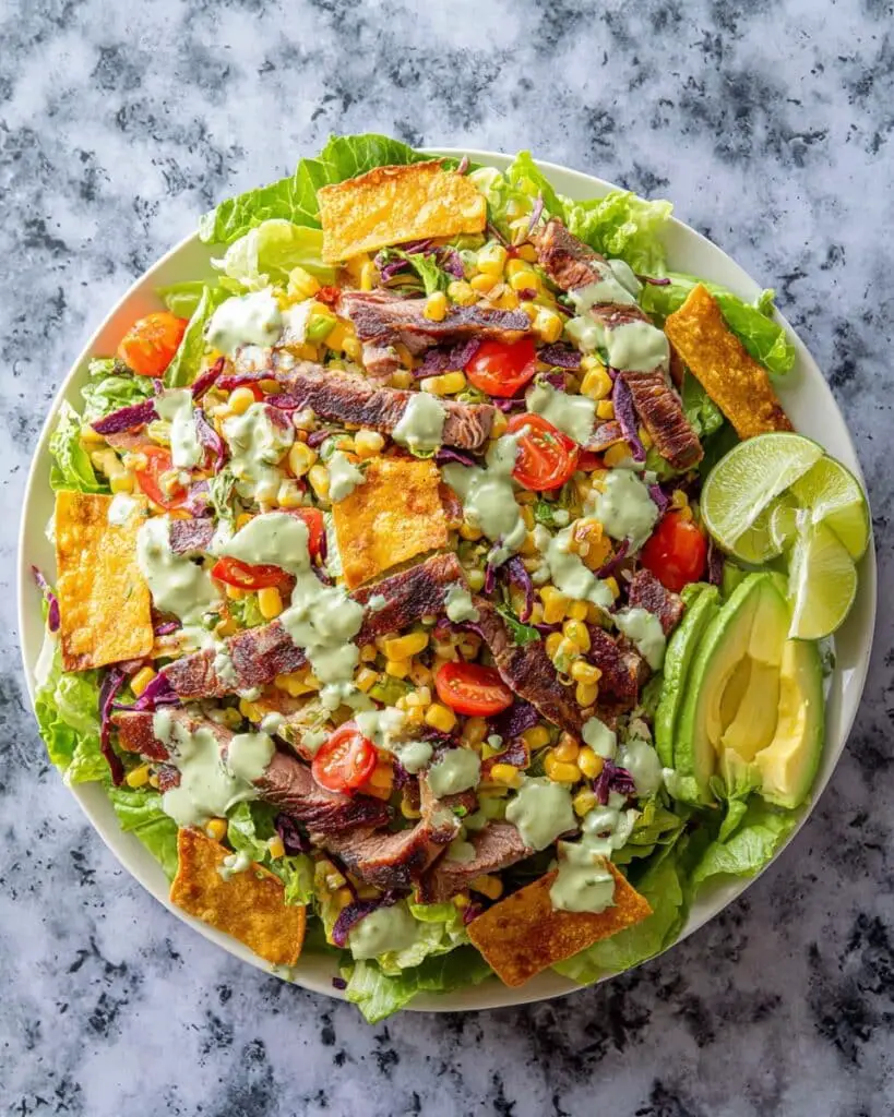 Southwest Steak Salad with Fried Plantains Recipe