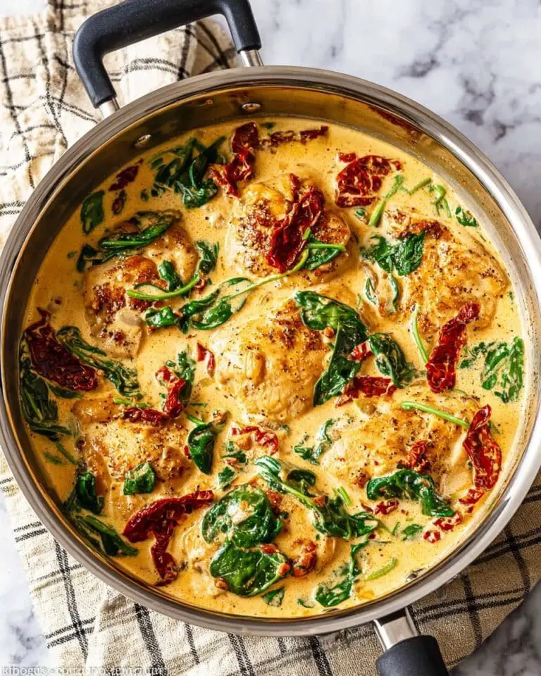 Creamy Tuscan Chicken with Sun-Dried Tomatoes and Spinach Recipe