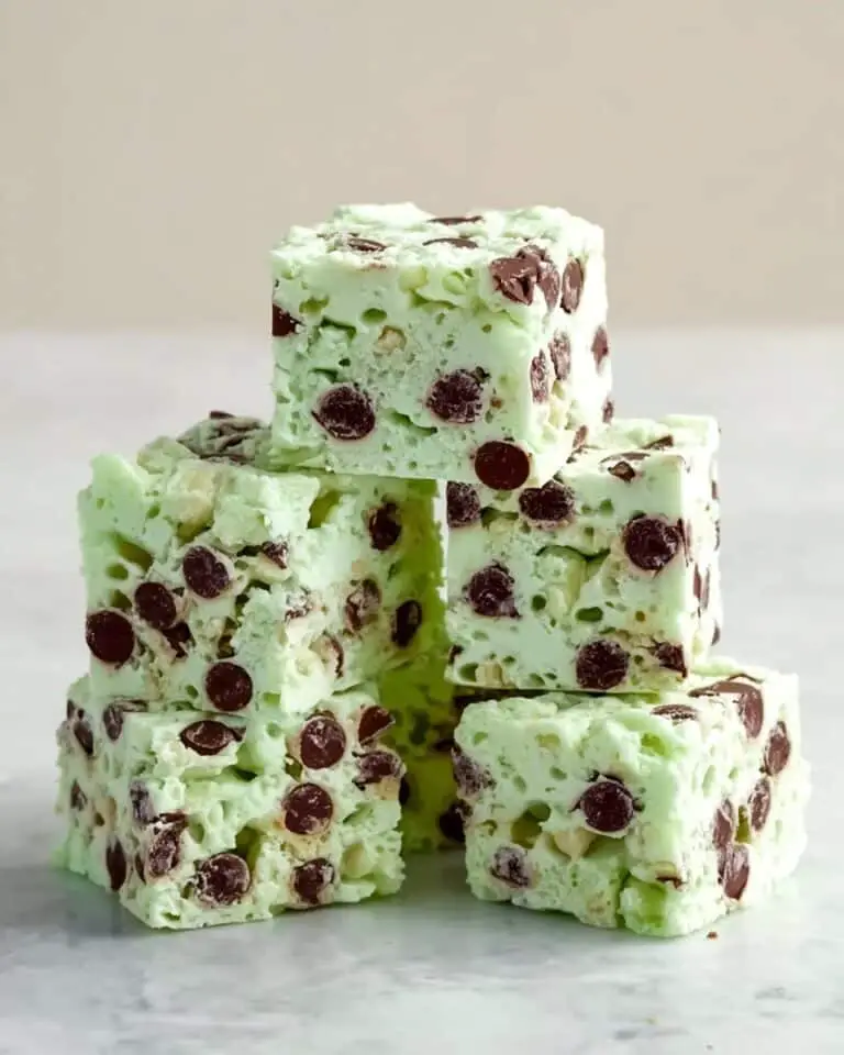 Mint Chocolate Chip Rice Krispie Treats Recipe