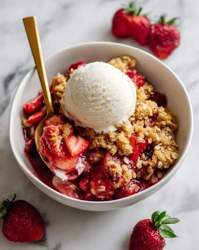 Strawberry Crisp with Oat Flour Topping Recipe