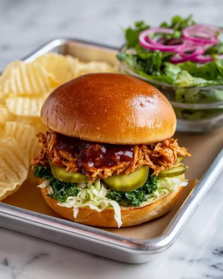 Slow Cooker Pulled Chicken Sandwiches with Slaw Recipe