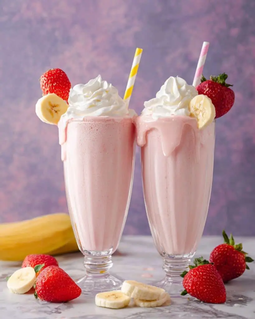 Strawberry Banana Milkshake Recipe