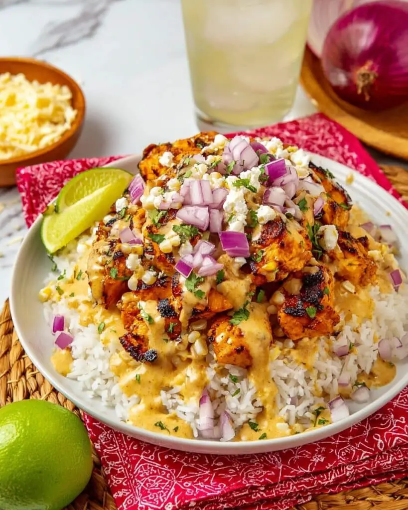 Street Corn Chicken and Rice Bowls Recipe