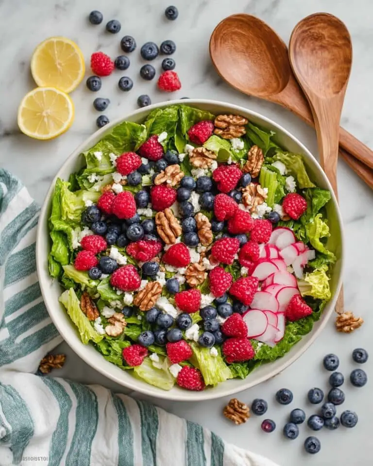 Summer Salad with Fresh Berries, Radishes, and Goat Cheese Recipe
