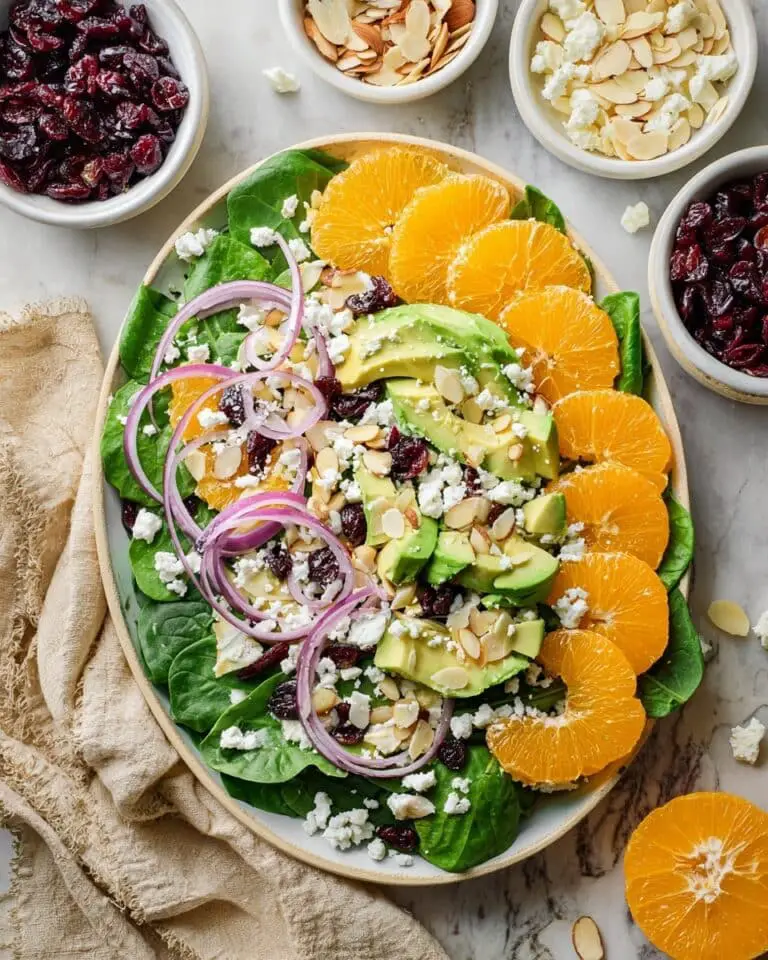 Spinach Avocado Salad with Oranges Recipe