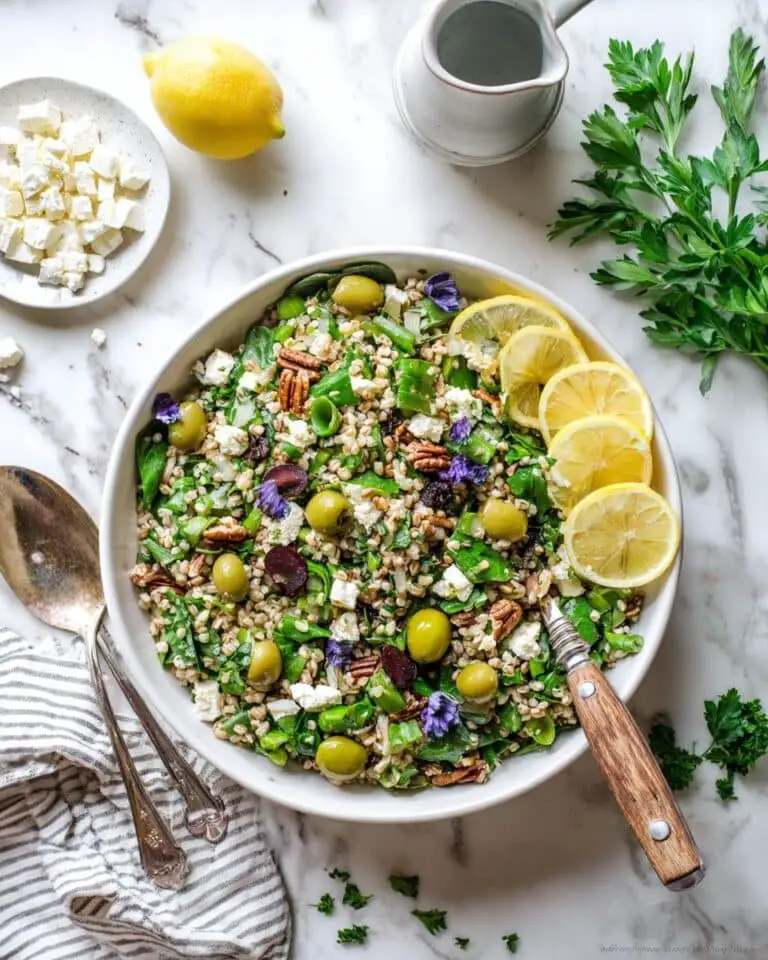 Summer Spinach Pecan Brown Rice Salad Recipe