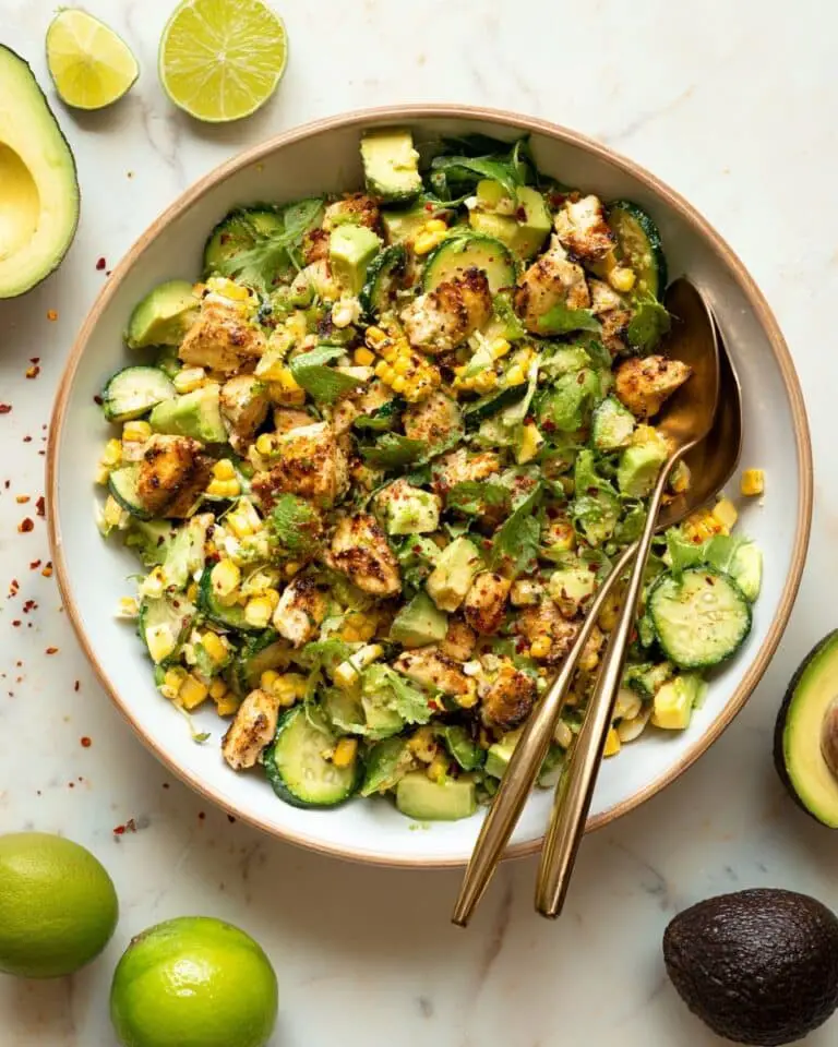 Grilled Chicken Avocado Corn Salad with Chili-Lime Dressing Recipe