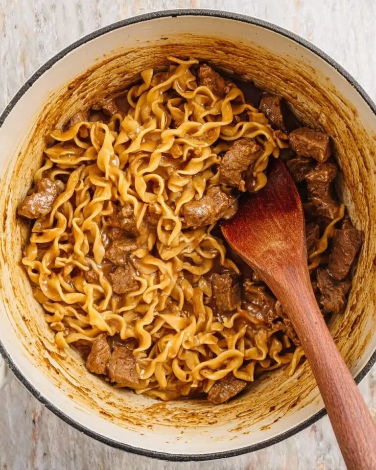 Creamy French Onion Beef and Noodles Recipe